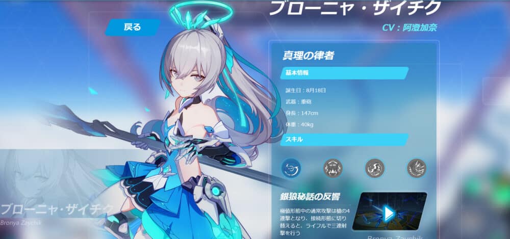 崩壊3rd│フローニャ・ザイチク│CV:阿澄加奈