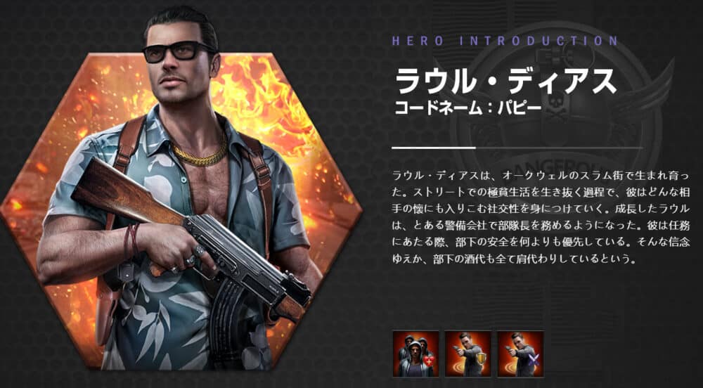 人気キャラクター:ラウル・ディアス