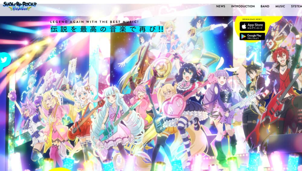 アニメ系リズムゲーム:SHOW BY ROCK!! Fes A Live