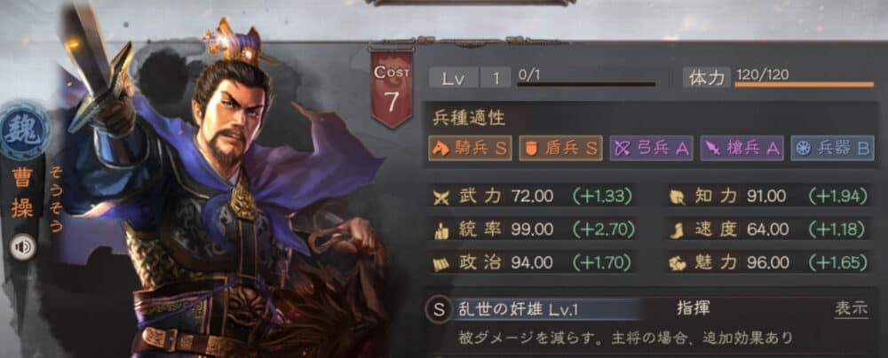 三国志真戦:オススメサポート人気キャラクター:曹操・劉備